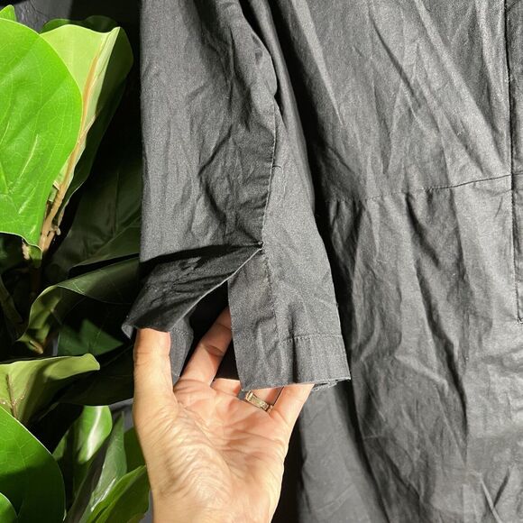 Sunhee Moon Womens Dress 2 Black Mini 3/4‎ Flare Sleeve Faux Wrap V-Neck Zipper - Picture 13 of 14